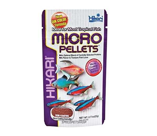 Hikari Micro Pellets (อาหารปลาขนาดเล็กจากประเทศญี่ปุ่น โปรตีนสูง เร่งสี เร่งโต)