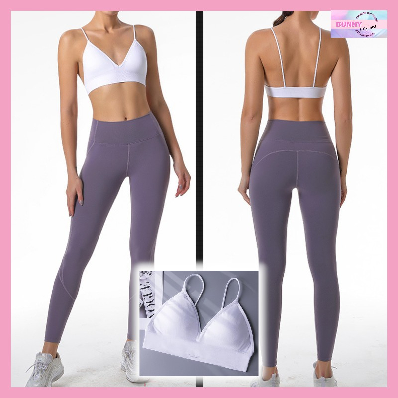 เสื้อสปอร์ตบรา สายเดี่ยวครอป เสื้อออกกำลังกาย Sport Bra SP055