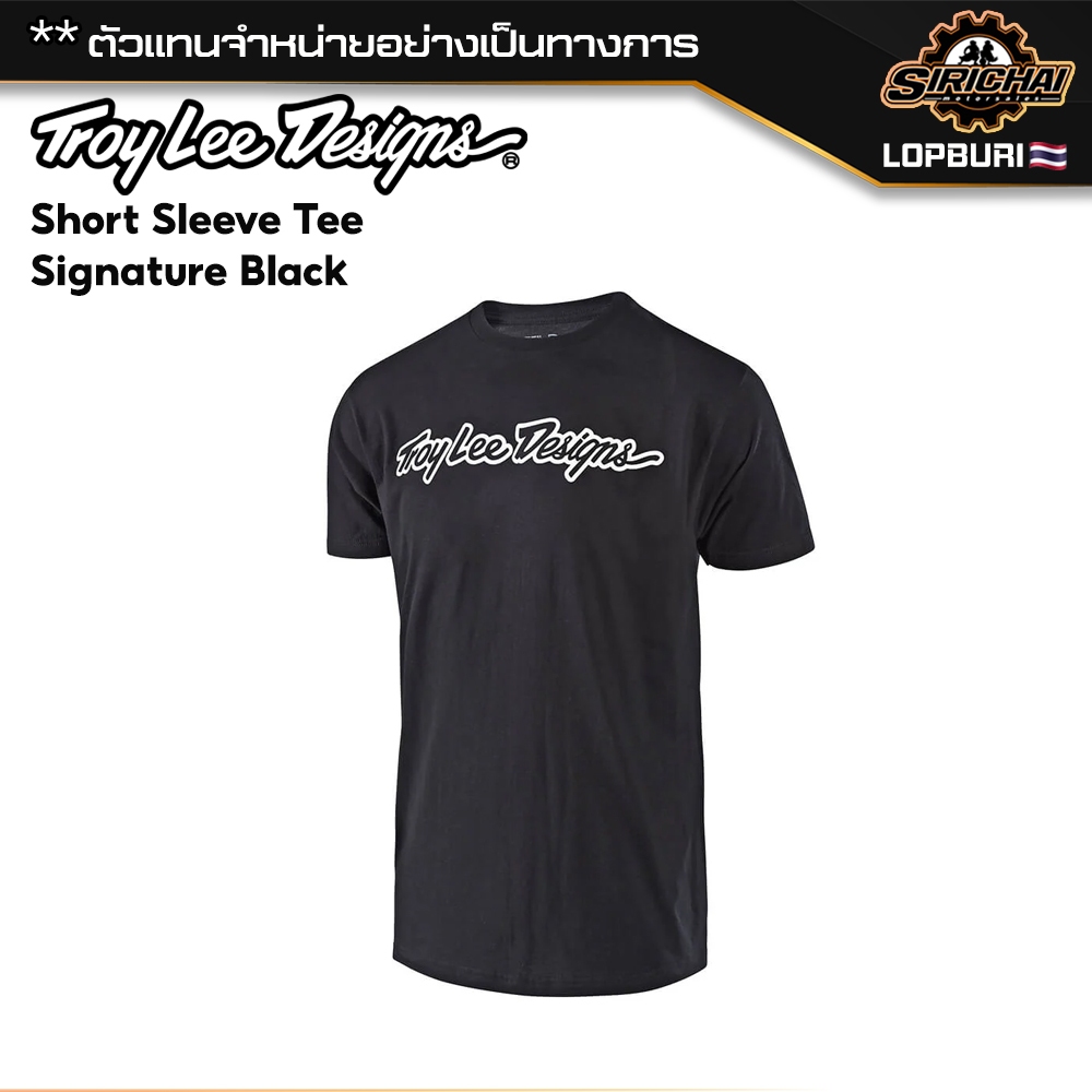 เสื้อยืด Troy Lee Designs Short Sleeve Tee Signature Black ของแท้ 100%✅