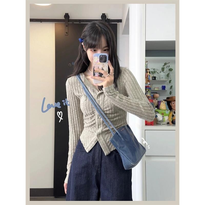 เสื้อไหมพรมแขนยาว สไตล์เกาหลี CN890