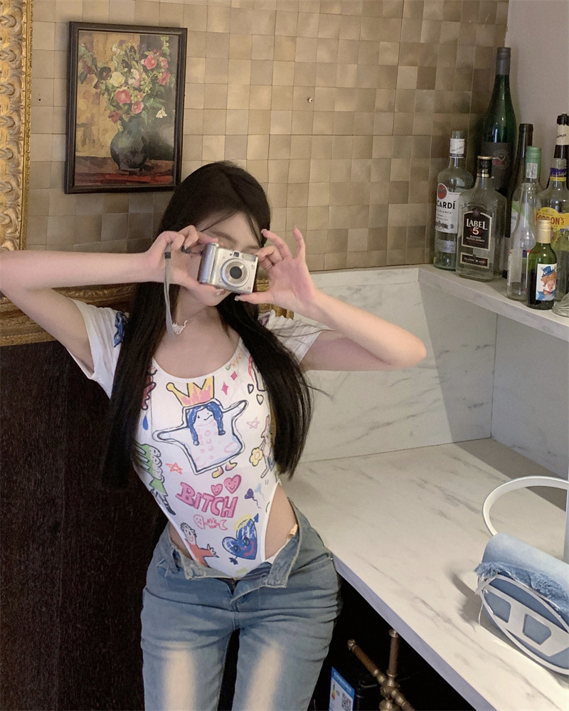 เสื้อบอดี้สูท โชว์หลัง พร้อมส่งในไทย รหัส CN9002