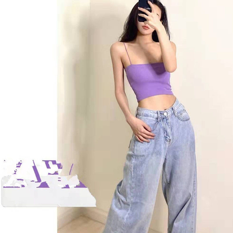 เสื้อสายเดี่ยวไหมพรม ผ้ายืดนิ่ม พร้อมส่ง CN2056