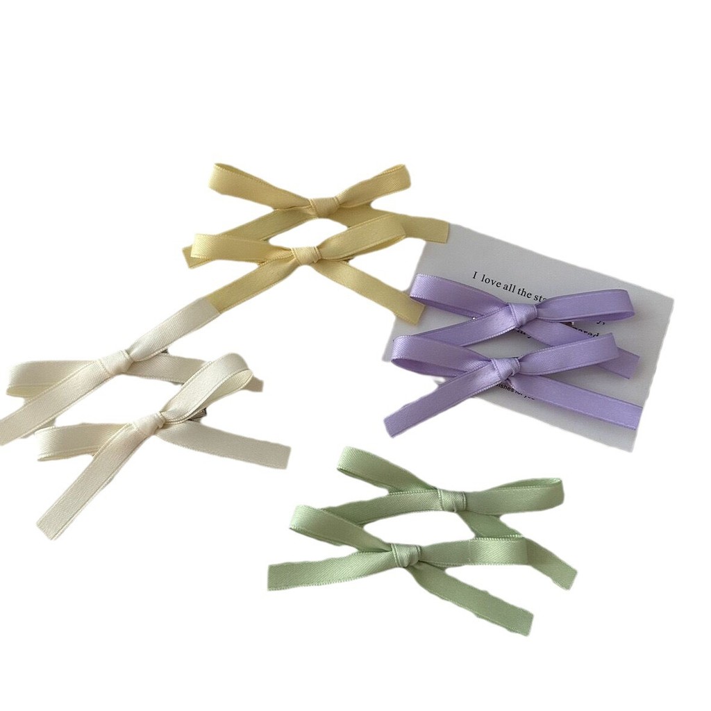 กิ๊บโบว์ มินิ ริบบิ้น เเพ็ค 2 ชิ้น เครื่องประดัับสำหรับผู้หญิง GS18