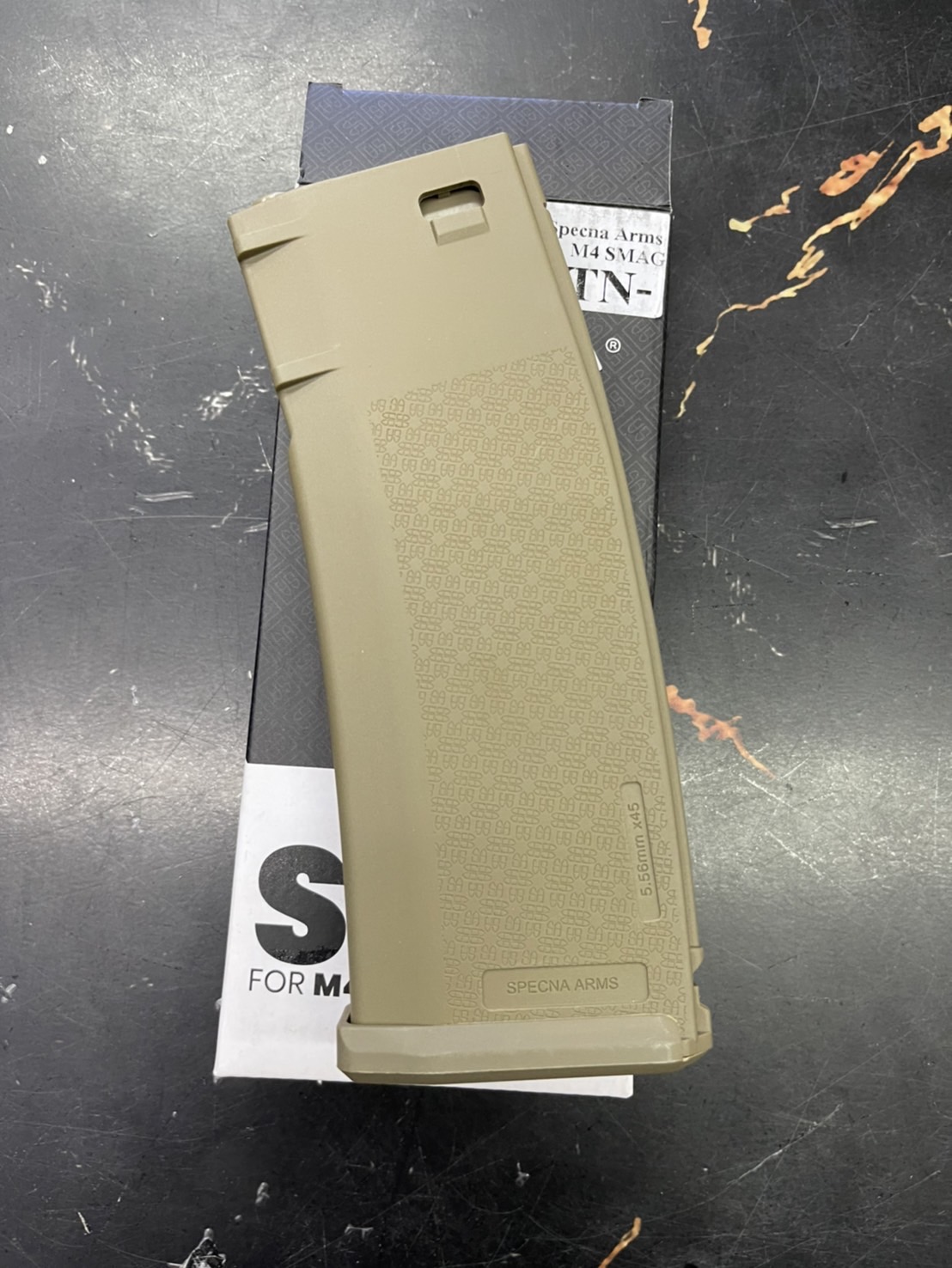 Magazine M4 Mid-Cap สีทราย (แม๊กสแตนด์-125นัด) - Specna Arms