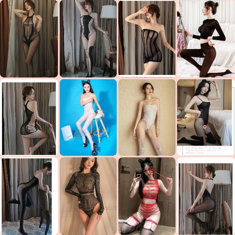 ชุดตาข่าย เซ็กซี่รัดรูป ชุดยั่ว ชุดถุงน่องซีทรู คอสเพลย์ / Body Stockings / Sexy / Tight Body