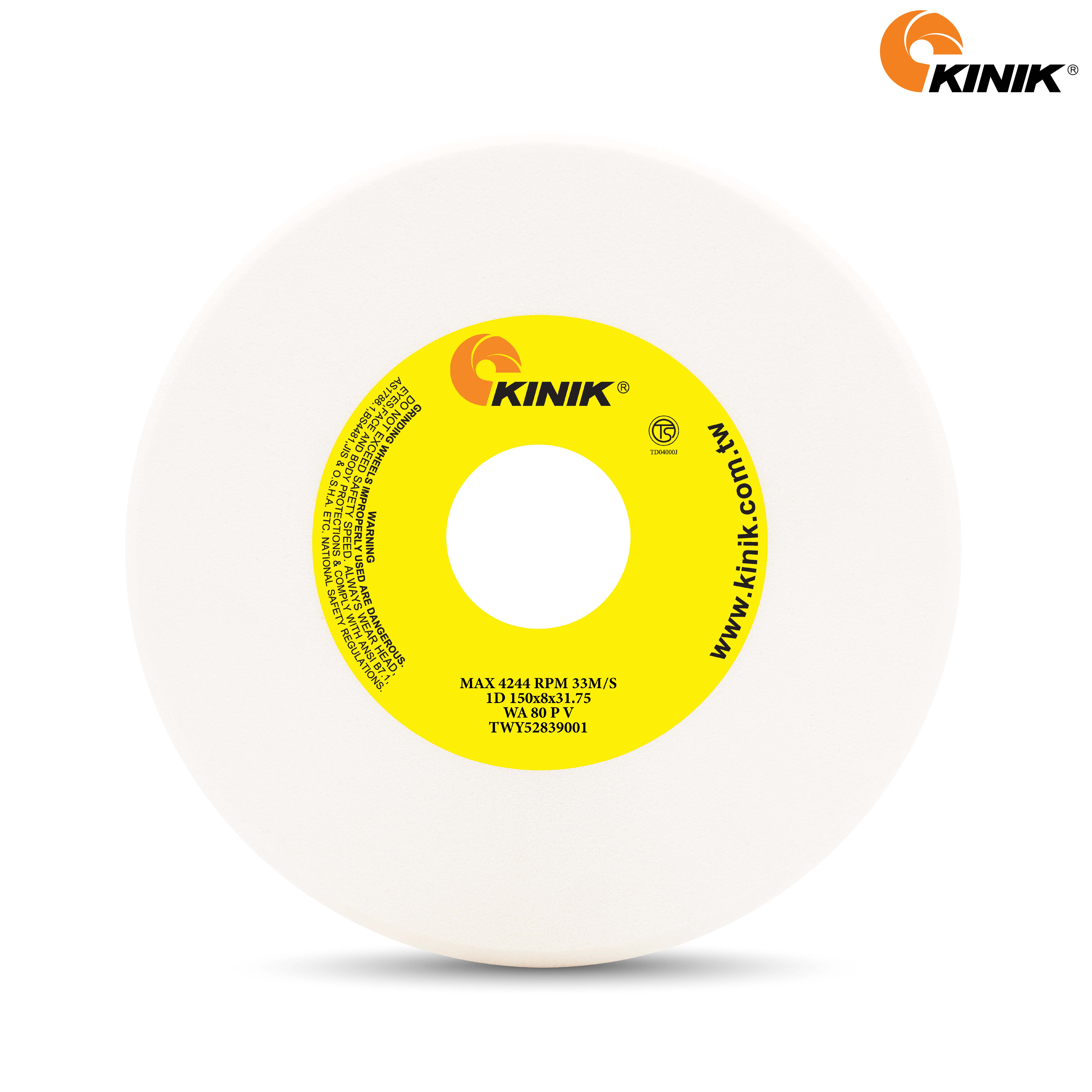 หินเจียรใบเลื่อย KINIK WA80PV1D 150x8x31.75 mm.