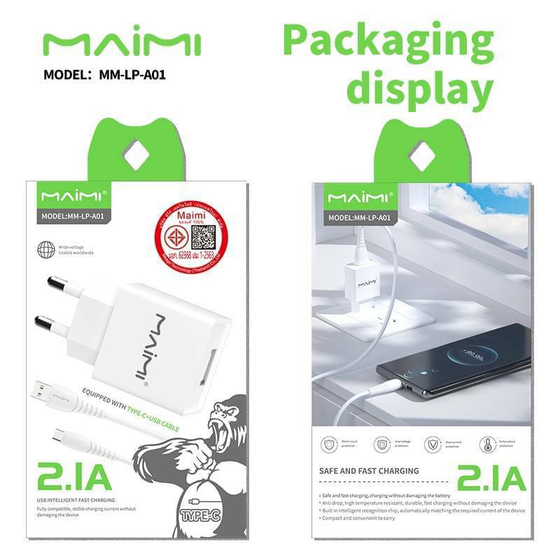 ชุดชาร์จ MAIMI MM-LP-A01 2.1A (EU)