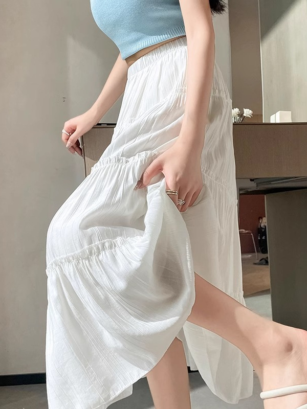 ส่งด่วนในไทย กระโปรง ซับในกางเกง แต่งระบายมินิโบว์ พร้อมส่ง JB018