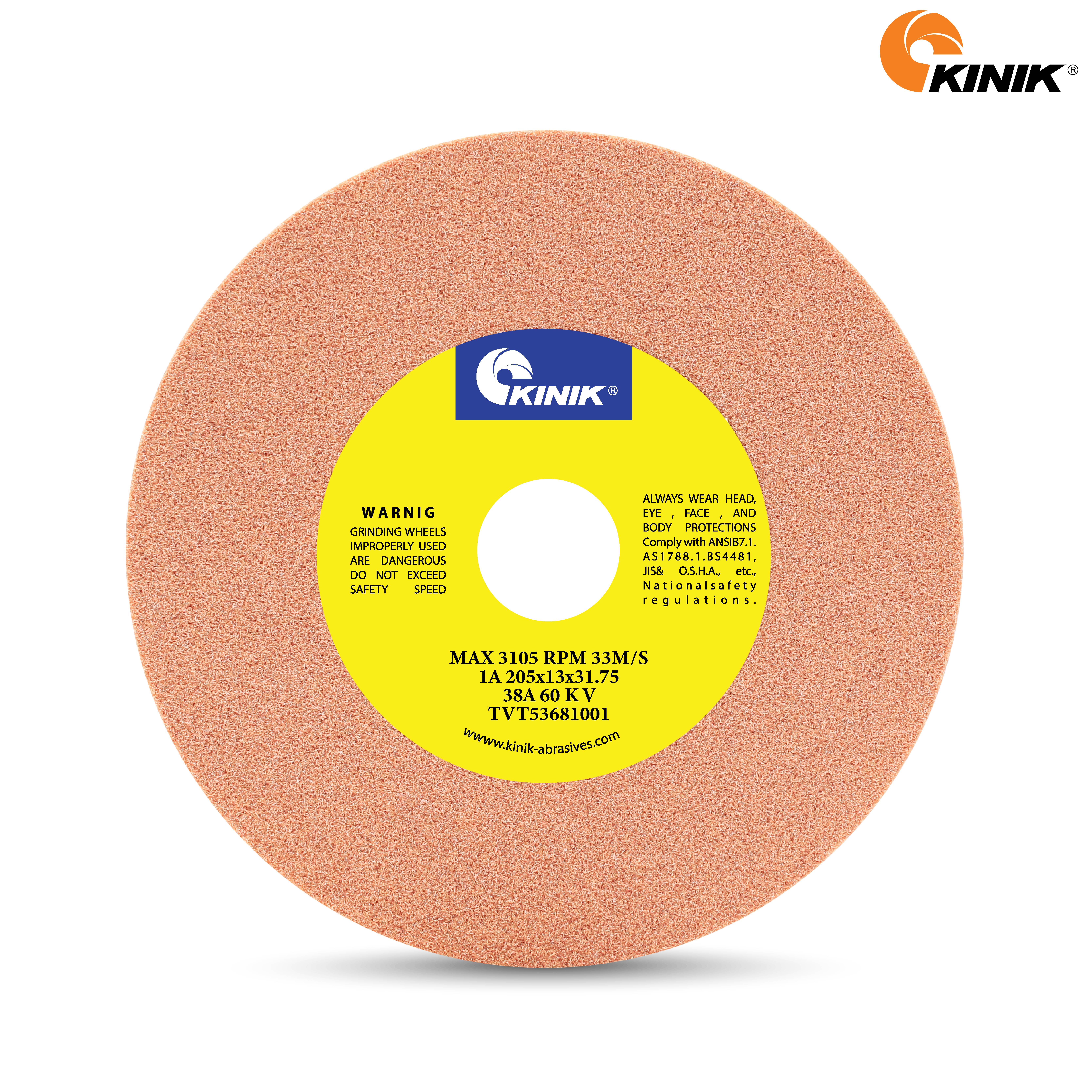 หินเจียร KINIK 38A60KV1A 205x13x31.75 m.m.