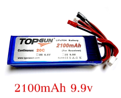 TOPGUN(LiFePo4) 3S 9.9V 1450 2100mah แบตใส่รีโมท และ ใช้เลี้ยงรีซีฟ