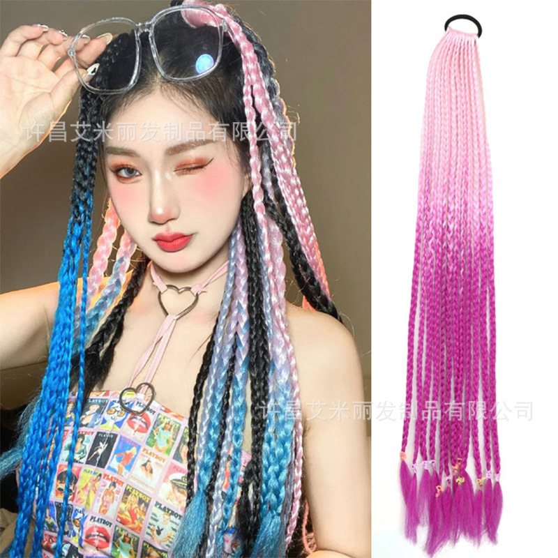 แฮร์พีช ผมถักเปีย เเบบมัด สำเร็จรูป ยาว 60 CM