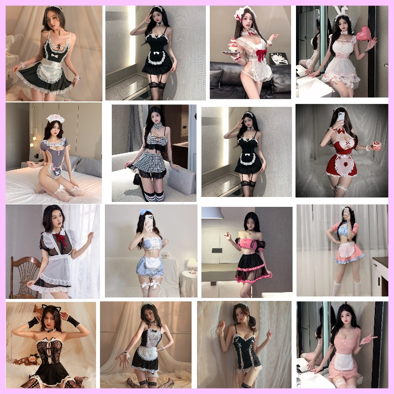 คอสเพลย์ สาวใช้ แม่บ้าน เมด คนรับใช้ เครื่องแบบ ชุดเซ็กซี่ ชุดรัดรูป / Cosplay Maid / Sexy Lady / Tight Dress