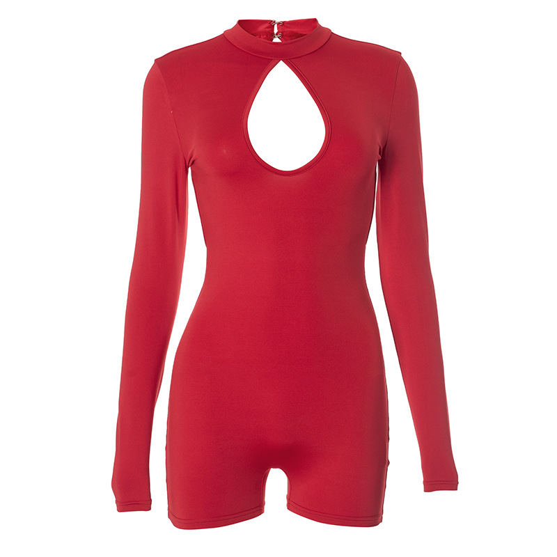 ชุดจั้มสูท แขนยาว เว้าอก เซ็กซี่ สายฝอ รหัส CN81044