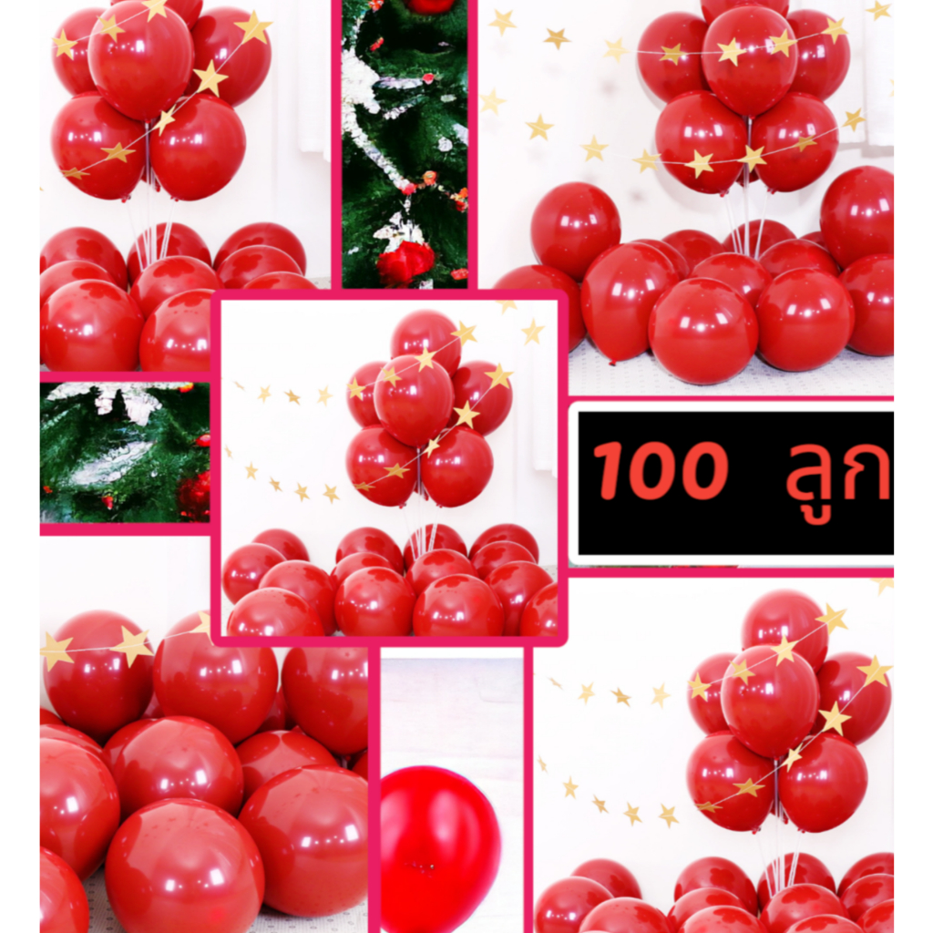 ลูกโป่ง ป้าย คริสต์มาส พิมพ์ลายซานตาคลอส เกล็ดหิมะ อุปกรณ์ปาร์ตี้ปีใหม่ ธีมคริสต์มาส