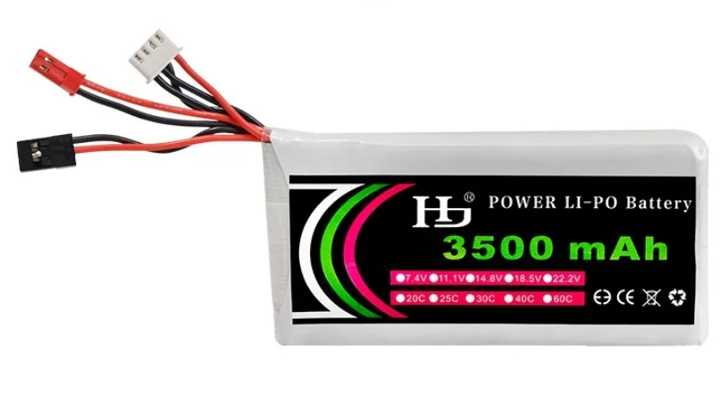 HJ Power 3S 11.1V 3500mah 8C Lipo Battery RC Transmitter JST Futaba Plug แบตสำหรับใส่รีโมท