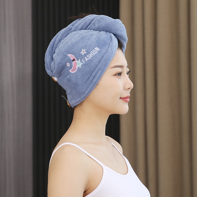หมวกเช็ดผม ผ้าเช็ดผม ซับน้ำดีมาก ผมแห้งเร็ว