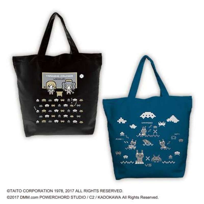 กระเป๋าผ้า(สีดำ) เรือรบโมเอะ[Kantai Collection -KanColle- Pixel Art Tote Bag (Black) x Space Invaders] kashima