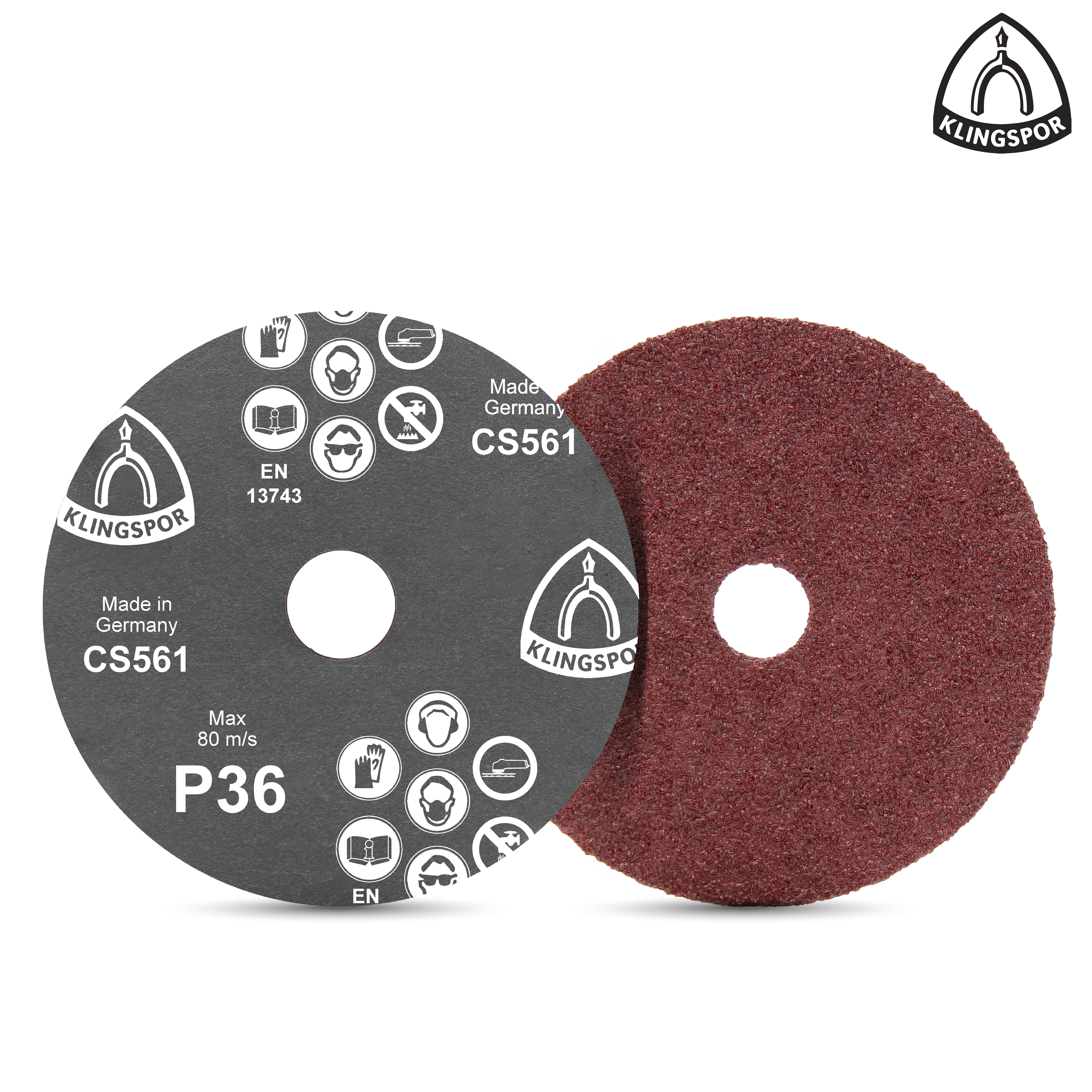 ทรายกลม KLINGSPOR 36CS561 125x22 mm.