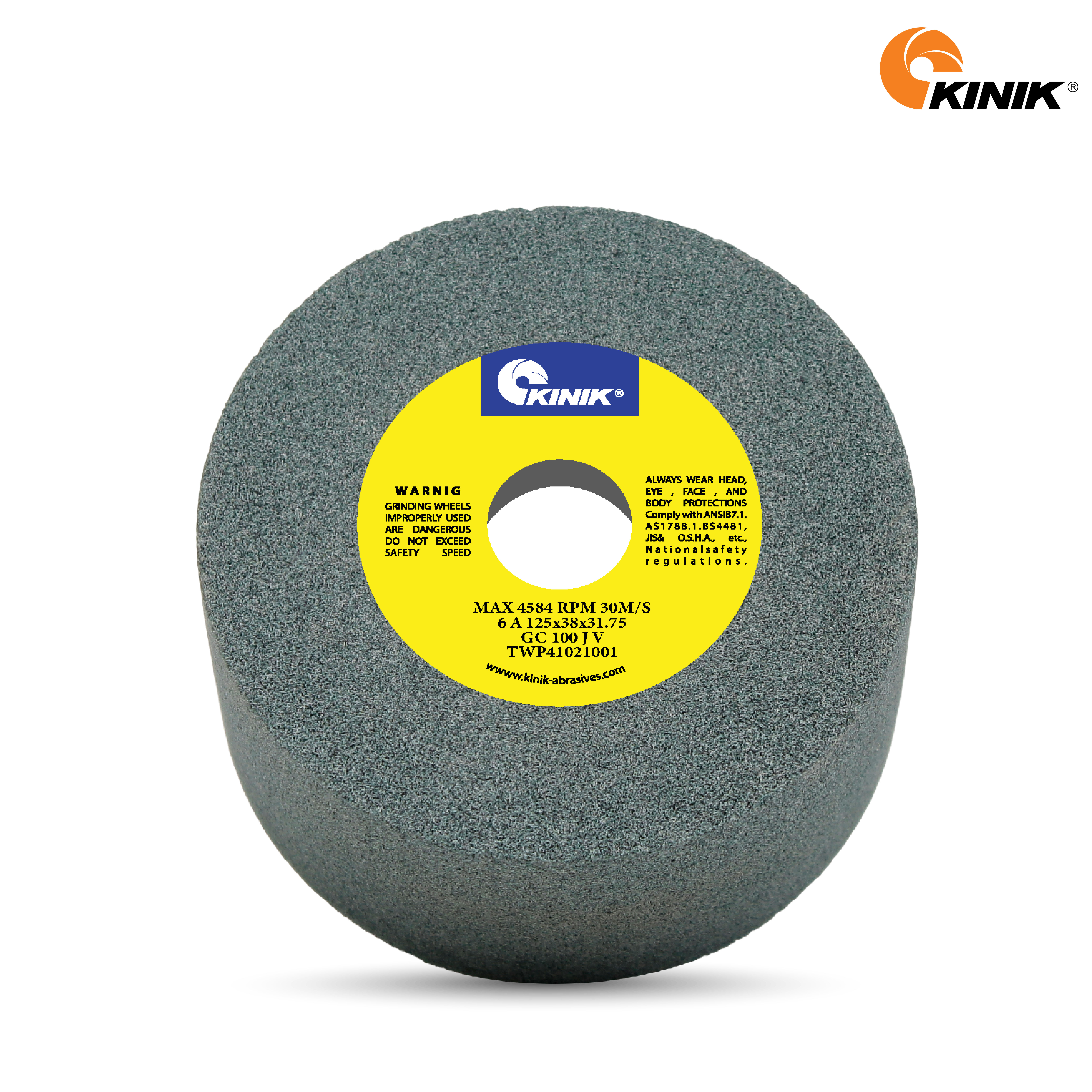 หินถ้วยตรง KINIK GC100JV6A 125x38x31.75 mm.