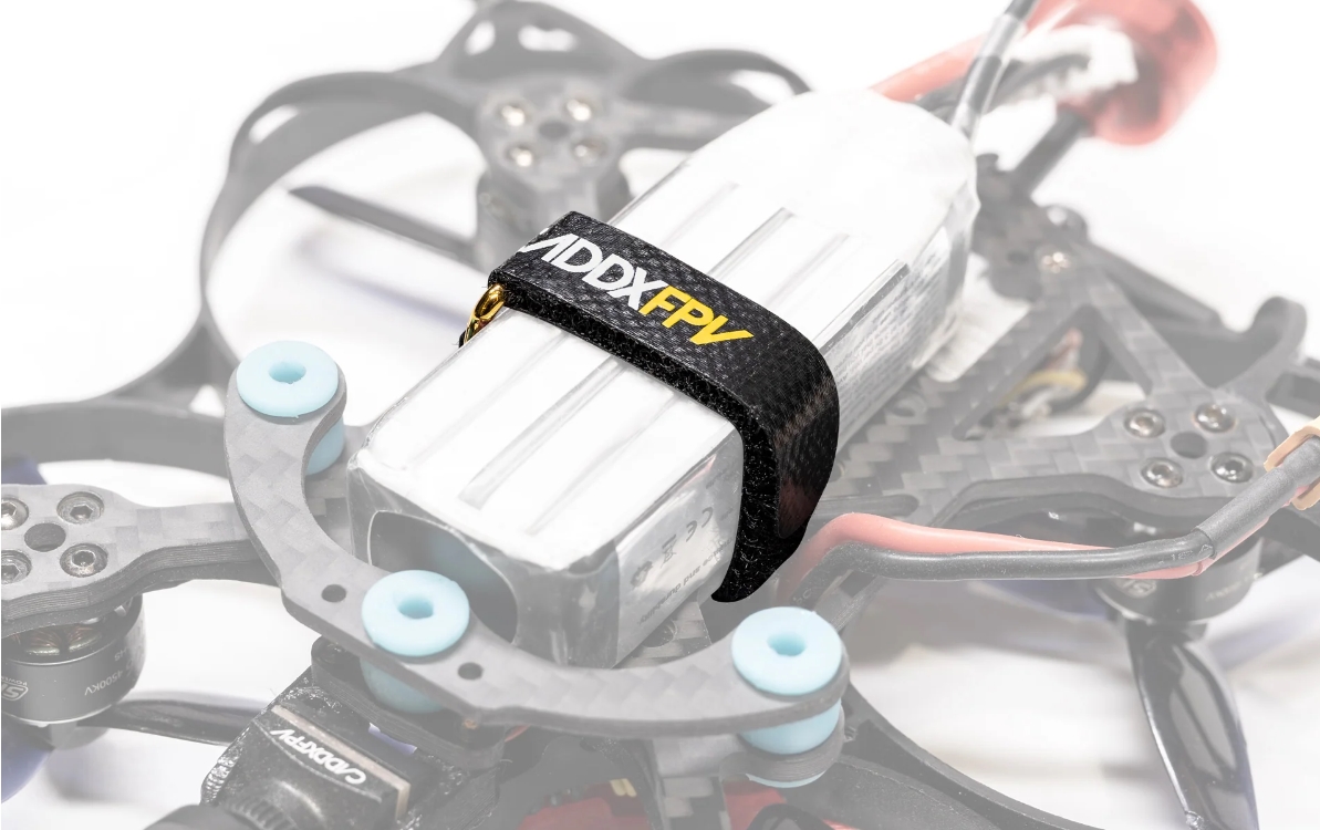 CaddxFPV Skid Battery Straps 250x15mm สายรัดแบตอย่างดี มีกันลื่น ห่วงโลหะ แข็งแรง ทนทาน เหนียวแน่นอน