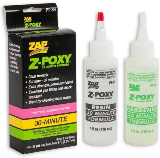 ZAP Z-POXY แบบแห้งเร็ว 5นาที และ แบบ 30นาที แบบปานกลาง 15นาที