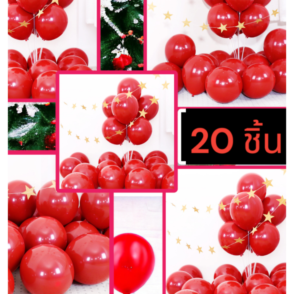 ลูกโป่ง ป้าย คริสต์มาส พิมพ์ลายซานตาคลอส เกล็ดหิมะ อุปกรณ์ปาร์ตี้ปีใหม่ ธีมคริสต์มาส