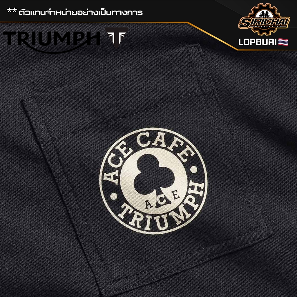 Triumph x Ace Cafe POCKET TEE IN BLACK