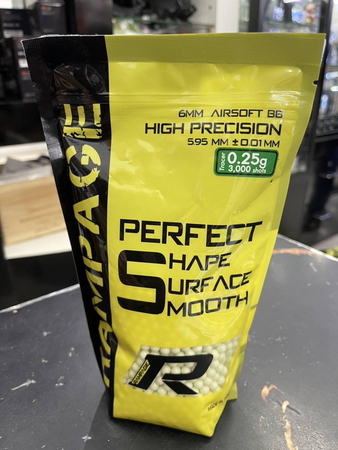 ลูกกระสุน RAMPAGE Tracer กระสุนเรืองแสง 0.25g 3000 นัด made im taiwan