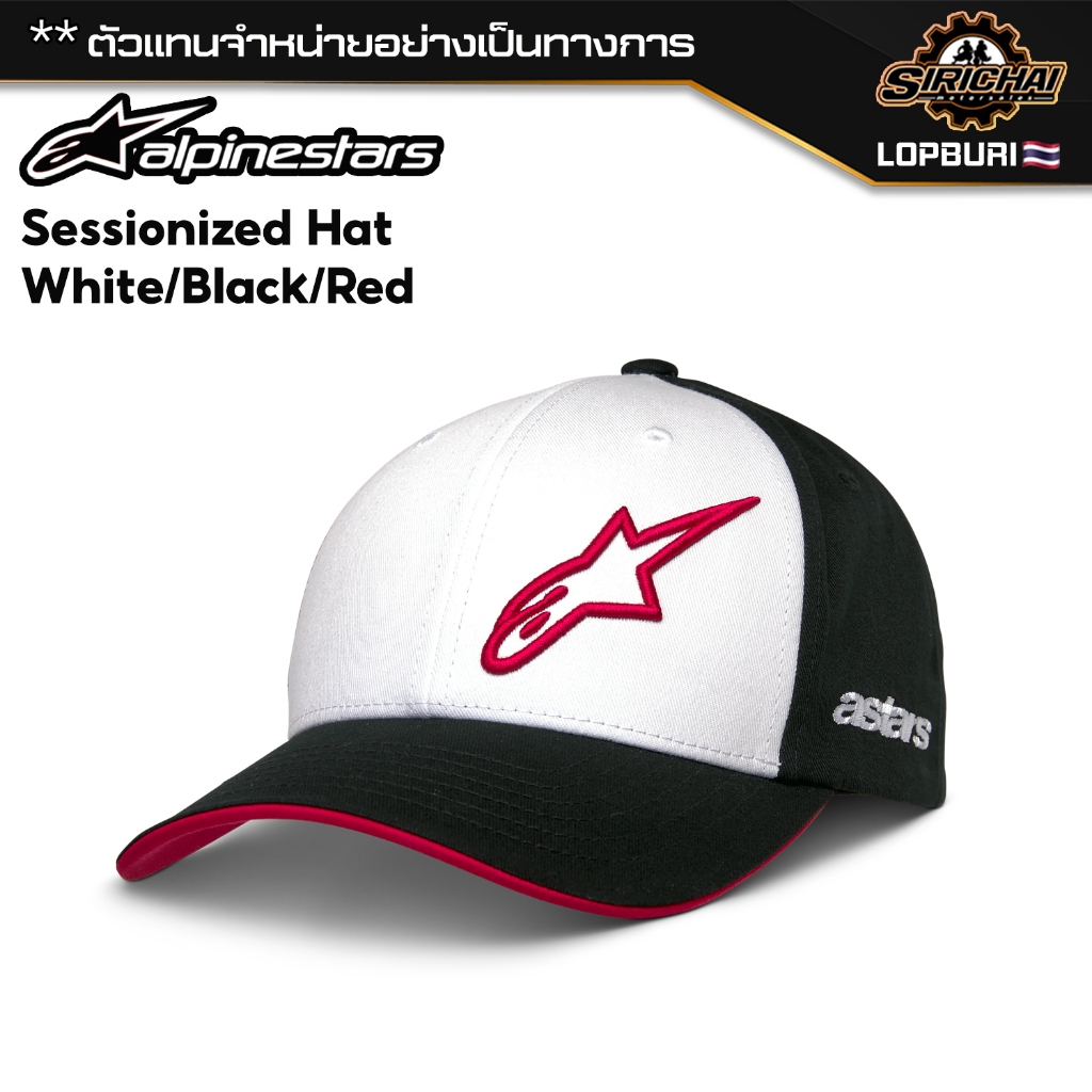 หมวกแก๊ป Alpinestars Sessionized Hat White/Black/Red / One Size ของแท้ 100%✅