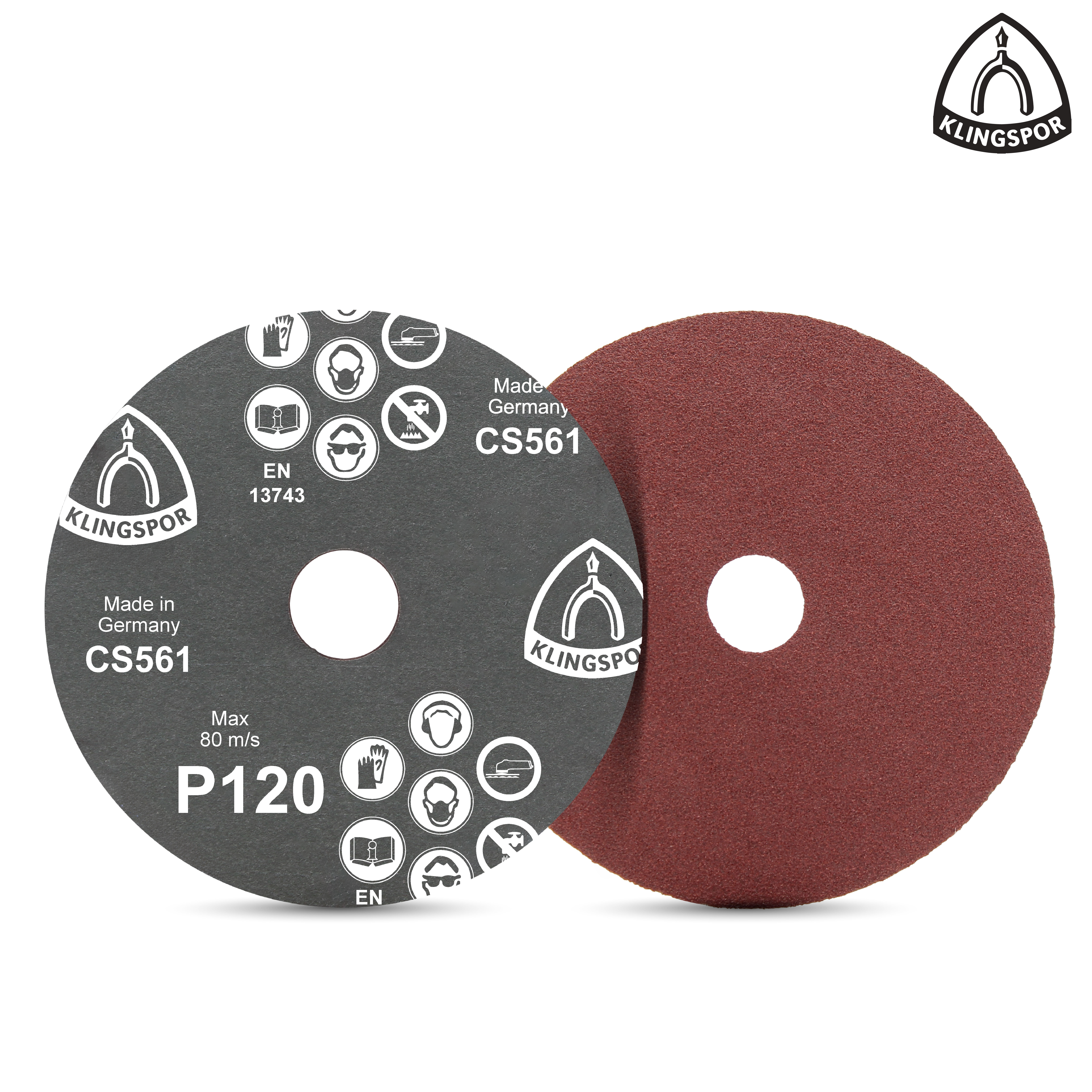 ทรายกลม KLINGSPOR 120CS561 100x16 mm.