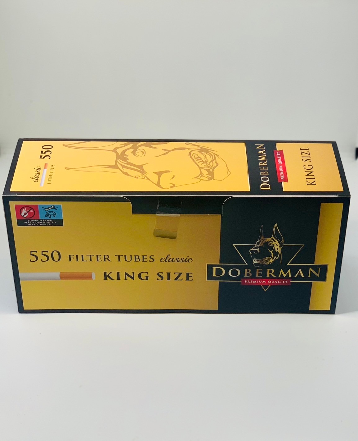 Doberman ก้นกรองบุหรี่ รุ่นร้อน บรรจุ 550 มวน ความยาว 15 มม.