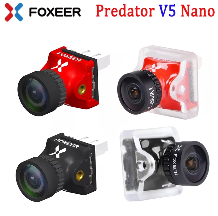 Foxeer Predator 5 Racing Mini Micro Nano กล้อง FPV Camera 1000tvl 4ms Latency Super WDR FPV Camera OSD กล้องติดโดรน