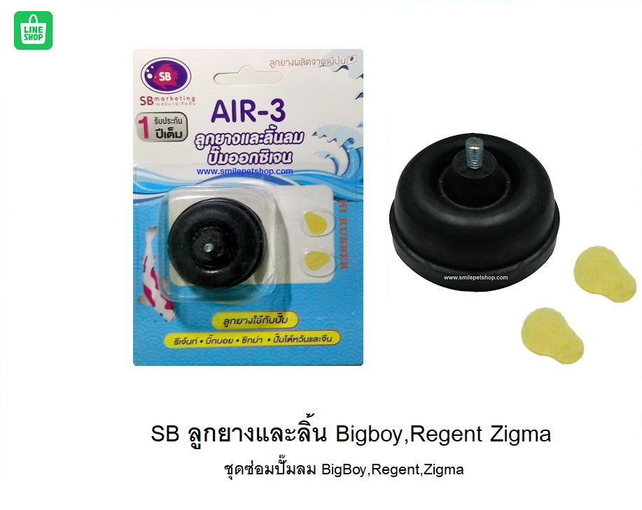 SB ลูกยางและลิ้น Bigboy,Regent Zigma (ชุดซ่อมปั๊มลม BigBoy,Regent,Zigma)
