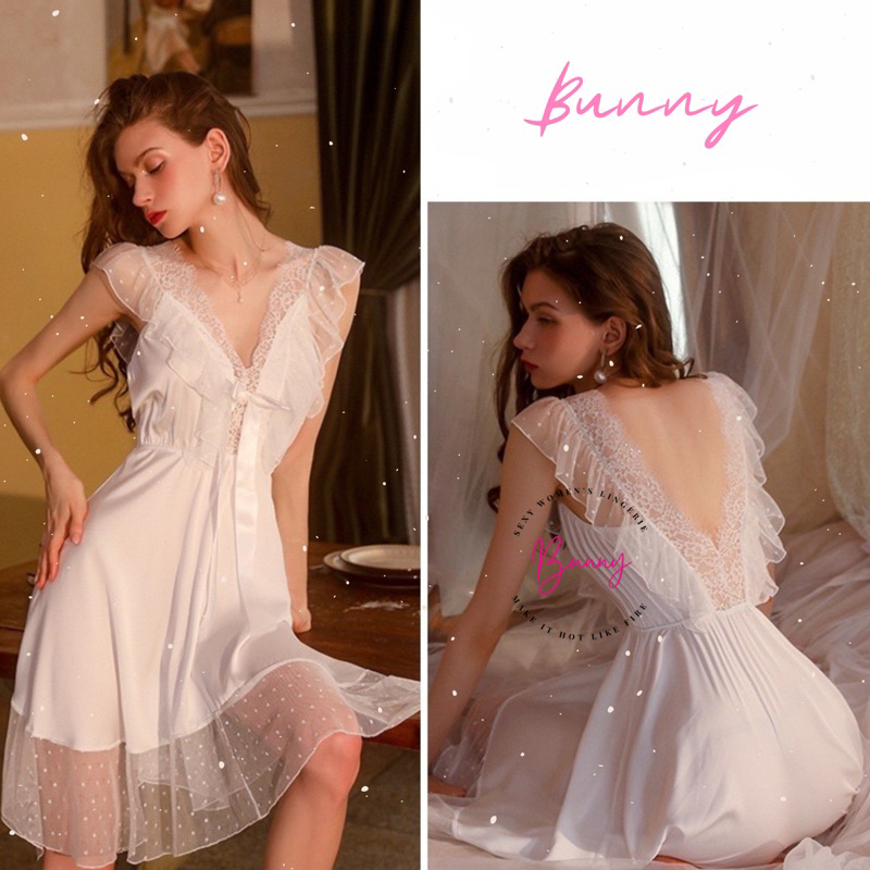 ชุดนอนน่ารัก ชุดนนอนสไตล์ฝรั่งเศษ 💥พร้อมส่ง💥