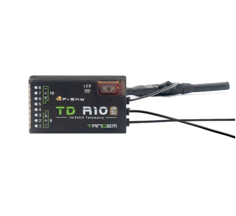 FrSky TD R10 2.4G 900M Tandem Dual-Band Receiver TD R10 Receiver with 10 Channel Ports