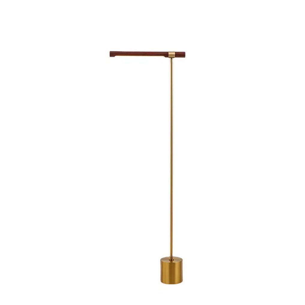 โคมไฟตั้งพื้นโมเดิร์น Modern floor lamp Metal Gold+ Wood LED IP20