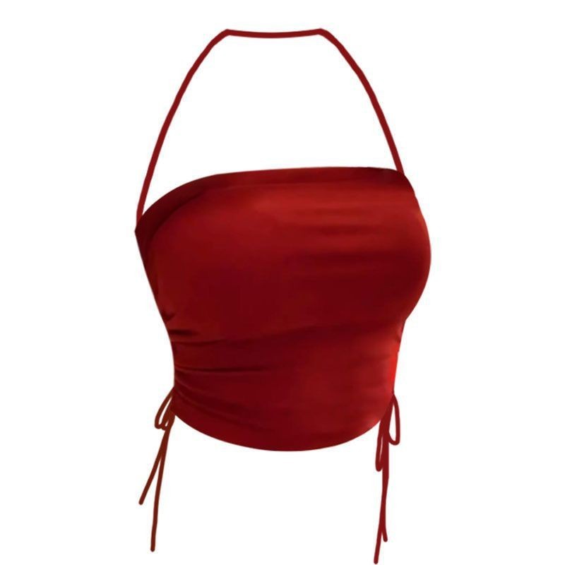 เสื้อครอป คล้องคอ สไตล์เกาหลี CN2233