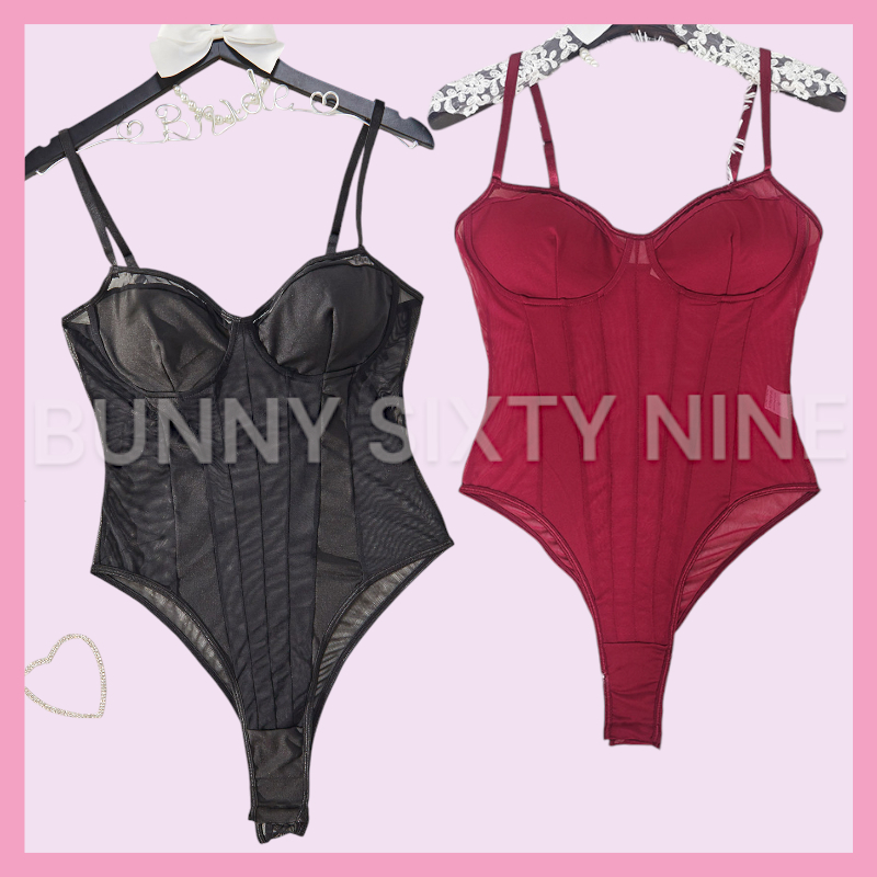 เสื้อบอดี้สูท ชุดบอดี้สูท บอดี้สูทลูกไม้ บอดี้สูทสายฝอ / Sexy Bodysuit [Set.1]