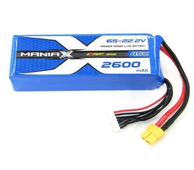 ManiaX 6S 22.2V 2600mah 45C XT60