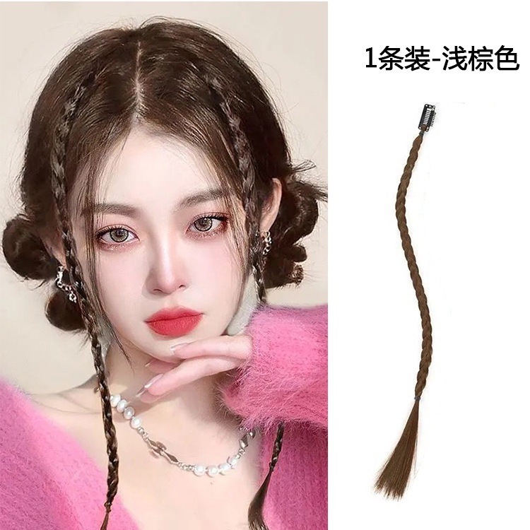 กิ๊บเปีย ไหมถักผม 2 ชิ้น/แพ็ค กิ๊บในตัว พร้อมส่ง