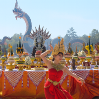 ร้านรับงานรำไทย การแสดงโชว์ โชว์ชาวต่างชาติ