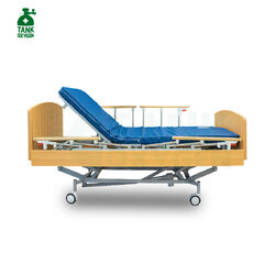 เตียง(ไม้)ไฟฟ้า 4 ฟังก์ชั่น พิงหลัง ชันเข่า สูงต่ำ ราวแบ่ง 4 ท่อนปรับได้อย่างอิสระ