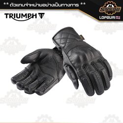 ถุงมือมอเตอร์ไซค์ ถุงมือ Triumph Dalton Leather Gloves with D3O® Protective Black