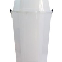 ถังขยะใสทรงหกเหลี่ยม ความจุ 120 ลิตร