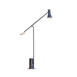 โคมไฟหรูหราสำหรับบ้านและคอนโด Luxury Floor Lamp Marble + Iron Black LED E27x1