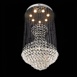 โคมไฟระย้า คริสตัล Chandelier crystal Steel + Crystal Led GU10