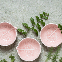 ชามลายใบบัว สีชมพู สำเนา