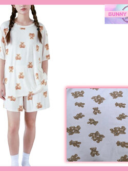 ชุดนอน Set หมีคอกลม SL035