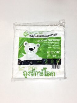 8858748310088 ถุงหูหิ้ว BIO HD ลายรักษ์โลก 8*16