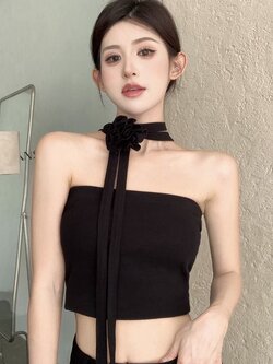 เสื้อเกาะอก ดอกไม้ รหัส CN2590